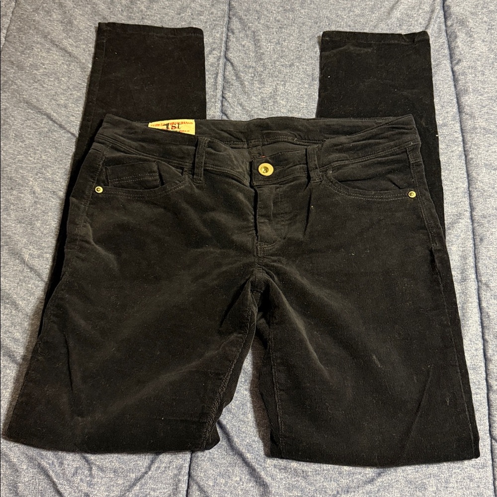 1st Kiss Black Corduroy Skinny Pants